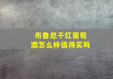 布鲁尼干红葡萄酒怎么样值得买吗