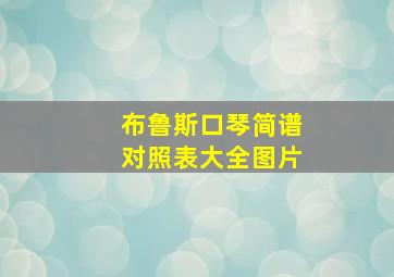 布鲁斯口琴简谱对照表大全图片