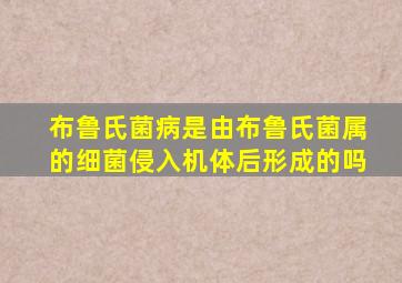 布鲁氏菌病是由布鲁氏菌属的细菌侵入机体后形成的吗