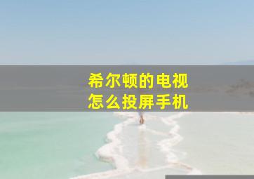 希尔顿的电视怎么投屏手机