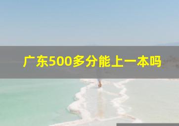 广东500多分能上一本吗