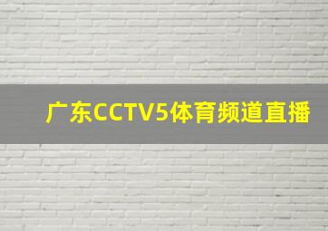 广东CCTV5体育频道直播