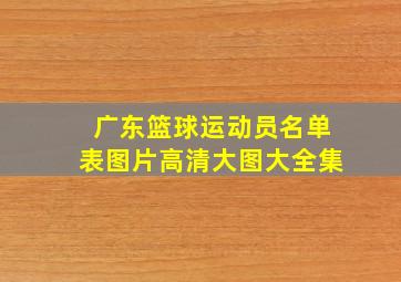 广东篮球运动员名单表图片高清大图大全集