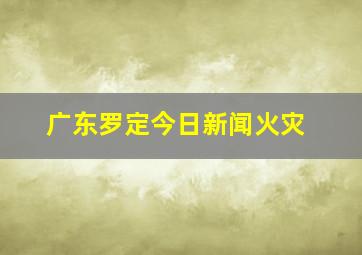 广东罗定今日新闻火灾