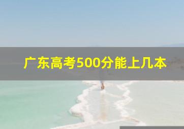 广东高考500分能上几本