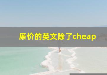 廉价的英文除了cheap