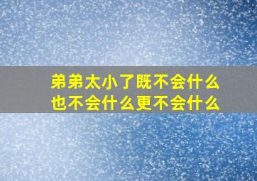 弟弟太小了既不会什么也不会什么更不会什么