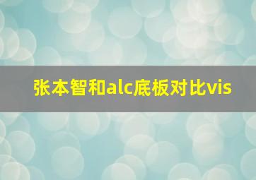 张本智和alc底板对比vis