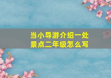 当小导游介绍一处景点二年级怎么写