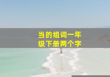 当的组词一年级下册两个字