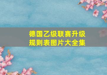 德国乙级联赛升级规则表图片大全集