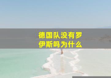 德国队没有罗伊斯吗为什么