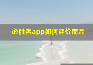 必胜客app如何评价商品