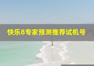 快乐8专家预测推荐试机号