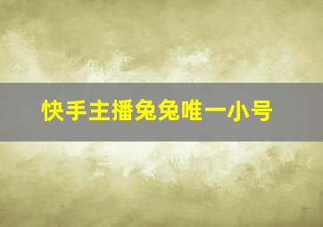 快手主播兔兔唯一小号