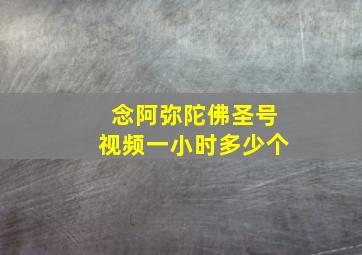 念阿弥陀佛圣号视频一小时多少个