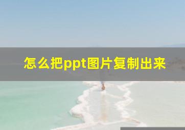 怎么把ppt图片复制出来