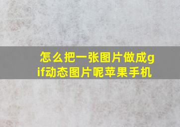 怎么把一张图片做成gif动态图片呢苹果手机