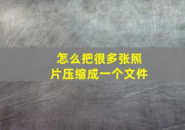 怎么把很多张照片压缩成一个文件