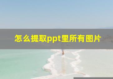 怎么提取ppt里所有图片