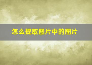 怎么提取图片中的图片