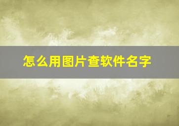 怎么用图片查软件名字