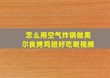 怎么用空气炸锅做奥尔良烤鸡翅好吃呢视频