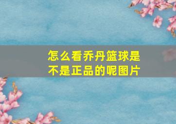 怎么看乔丹篮球是不是正品的呢图片