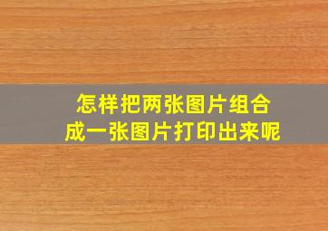 怎样把两张图片组合成一张图片打印出来呢