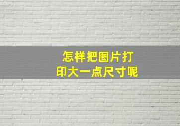 怎样把图片打印大一点尺寸呢