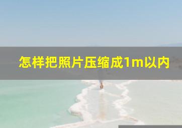 怎样把照片压缩成1m以内