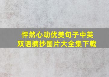 怦然心动优美句子中英双语摘抄图片大全集下载