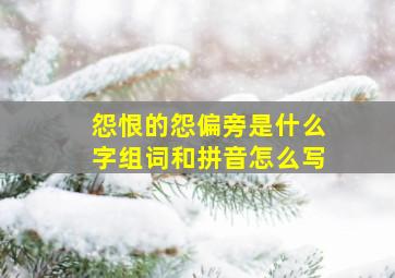 怨恨的怨偏旁是什么字组词和拼音怎么写