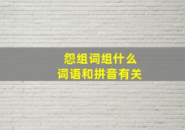 怨组词组什么词语和拼音有关