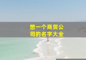 想一个商贸公司的名字大全