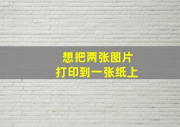 想把两张图片打印到一张纸上