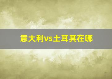 意大利vs土耳其在哪