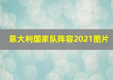 意大利国家队阵容2021图片