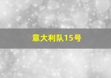 意大利队15号