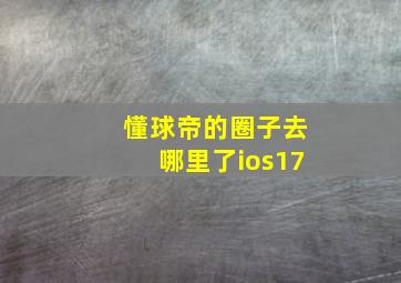 懂球帝的圈子去哪里了ios17