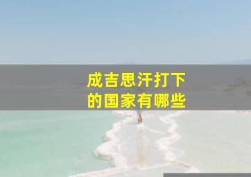 成吉思汗打下的国家有哪些