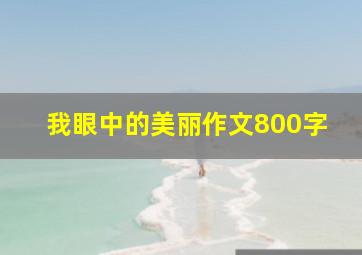 我眼中的美丽作文800字