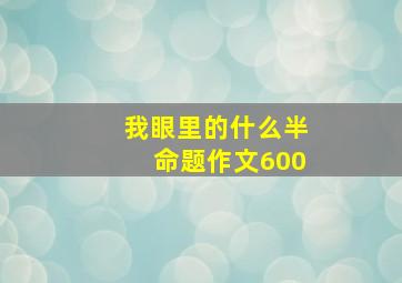 我眼里的什么半命题作文600