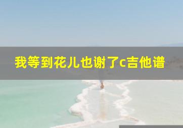 我等到花儿也谢了c吉他谱