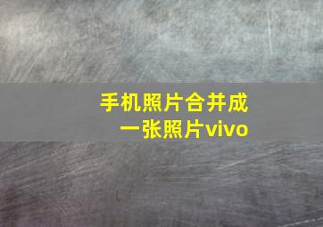 手机照片合并成一张照片vivo