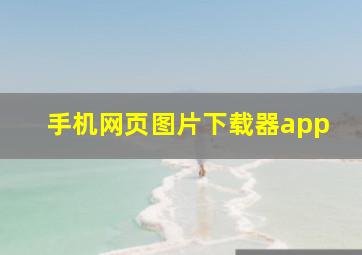 手机网页图片下载器app