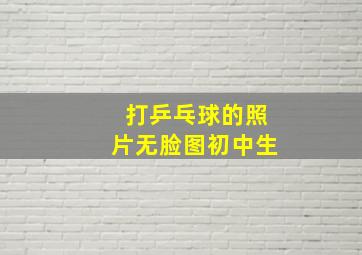 打乒乓球的照片无脸图初中生