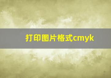 打印图片格式cmyk