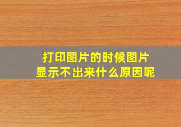 打印图片的时候图片显示不出来什么原因呢