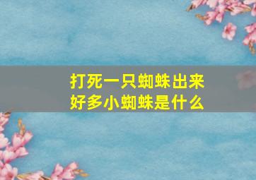 打死一只蜘蛛出来好多小蜘蛛是什么